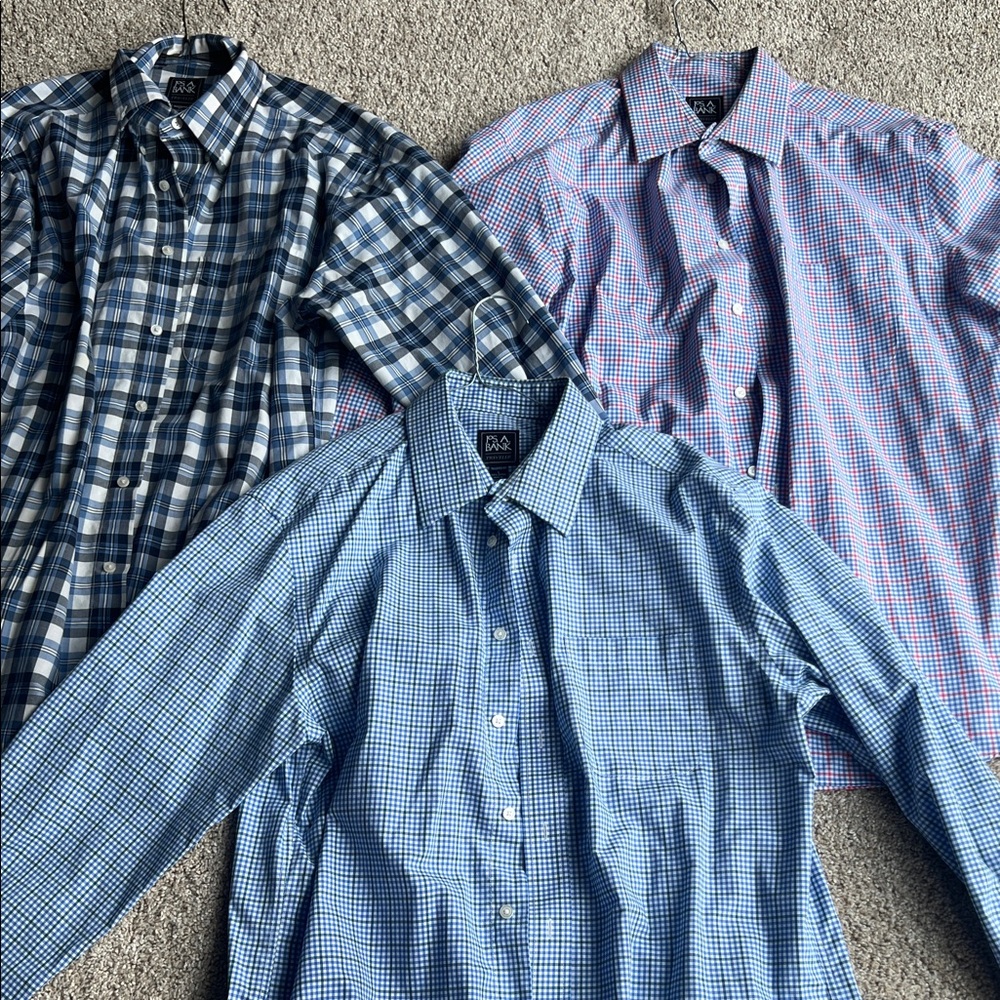JoS. A. Bank Set of 3 Shirts Size Large VGUC